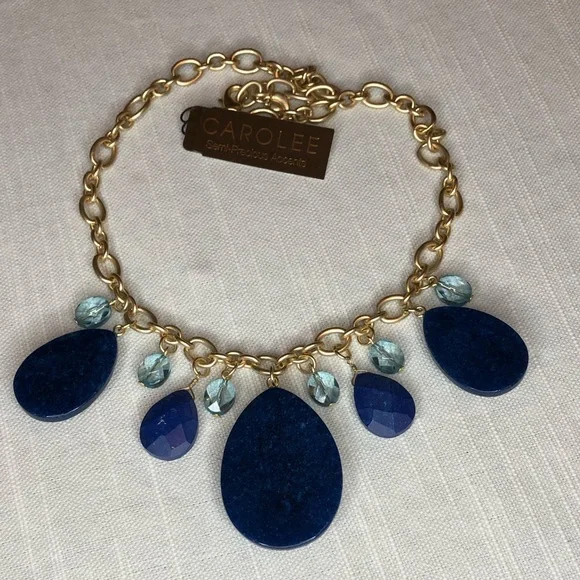 Carolee Semi-Precious Accents Blue Necklace - Picture 15 of 16